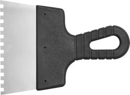 Șpaclu din inox, crestat 150 mm 6 x 6 mm (cod: 06299)