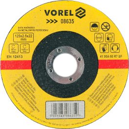 DISC ABRAZIV PENTRU DEBITAT METALE 125X2.5X22 MM (cod: 08635)