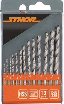 Set 13 burghie pentru metal 2 - 8 mm (cod: 21998)