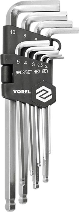 Set 9 chei hexagonale 2 - 10 mm (cod: 56477)