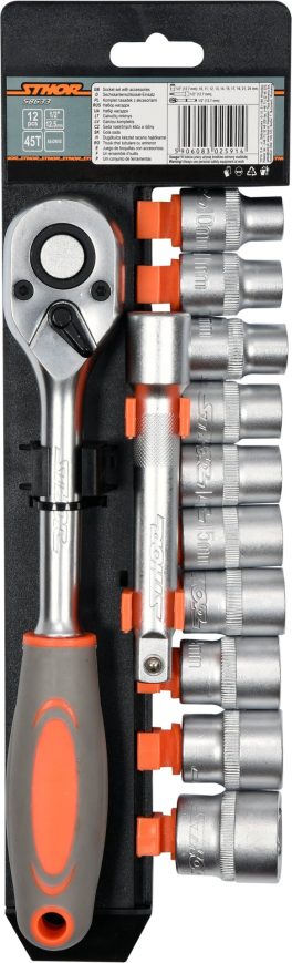 Set 11 chei tubulare și antrenor 1/2" (cod: 58633)