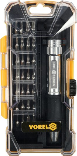 Set surubelnita cu biti, metalica, 29 PC (cod: 64401) - imagine 3