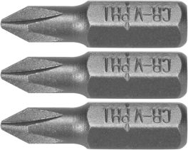 Set 3 biti 1/4 ph1x25mm (cod: 65452)