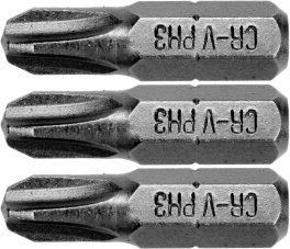 Set 3 biți 1/4 ph3x25mm (cod: 65454)