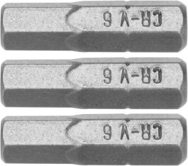 Set 3 biți 1/4 H6 X 25mm (cod: 65504)