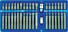 Trusa biți torx, hex și spline 40 piese CrV (cod: 66400)