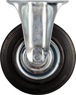 Roată fixă din cauciuc negru 160 x 40 x 195 mm (cod: 87305)