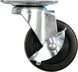 Roată pivotantă cu frână din cauciuc 40mm (cod: 87411)