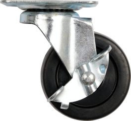 Roată pivotantă cu frână din polipropilenă 65 x 23 x 84 mm (cod: 87413)