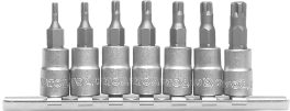 Set 7 chei torx cu gaura adaptor 1/4" (cod: YT-0461)