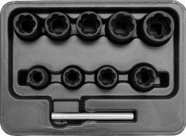 Trusă chei tubulare pentru șuruburi rotunjite 10 - 19 mm 10 piese 3/8"(cod: YT-0603) - imagine 2