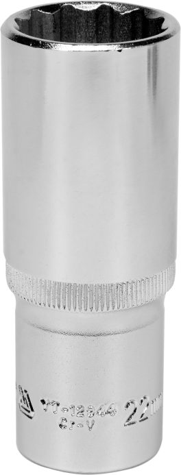 Cheie tubulară bihexagonală 1/2" 22 mm adâncă(cod: YT-12944) (cod: YT-12944)
