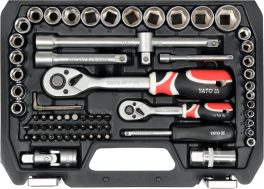 Trusă tubulare și biți 1/2" 1/4" 72 BUC(cod: YT-38782)