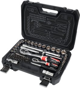 Trusă tubulare și biți 1/2" 1/4" 72 BUC(cod: YT-38782) - imagine 2