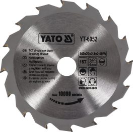 Disc fierăstrău wolfram pentru lemn 140 x 16 mm (cod: YT-6052)