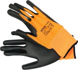 Mănuși de protectie din nylon cu nitril  MĂRIME 10 (cod: YT-74753) (cod: YT-74753)