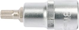 BIT SPLINE M8, ADAPTATOR CU 1/2", 55MM (cod: YT-04342) - imagine 2