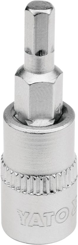 Bit hexagonal 4 mm cu adaptor 37 mm 1/4" (cod: YT-04371)