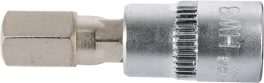 Bit hexagonal 8 mm cu adaptor 37 mm 1/4" (cod: YT-04375) - imagine 2