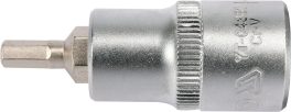 Bit hex 5 mm cu adaptor 1/2" 55 mm (cod: YT-04381) - imagine 2