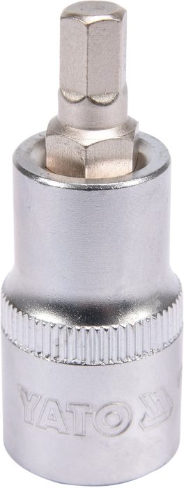 Bit hex 7 mm cu adaptor 1/2" 55 mm (cod: YT-04383)