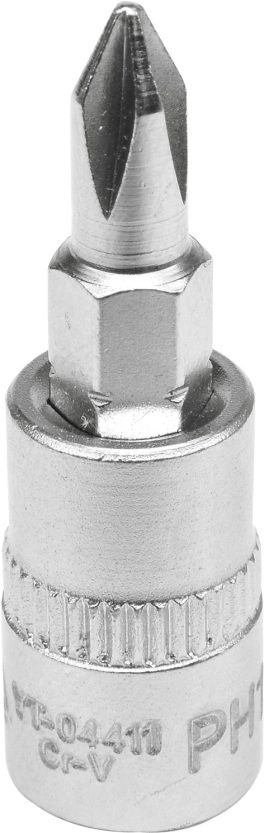 BIT CRUCE PH1 CU ADAPTATOR  1/4", 37MM (cod: YT-04411)