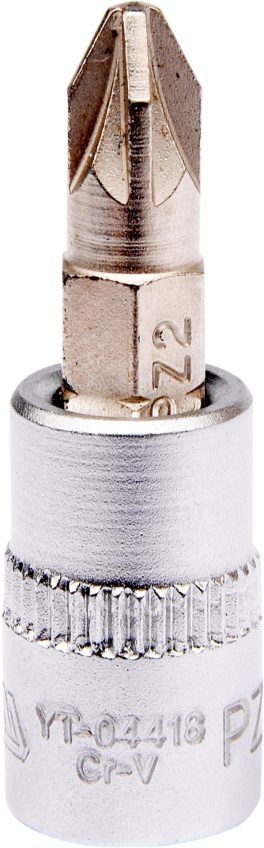 Bit cruce PZ2 cu adaptor 37 mm 1/4" (cod: YT-04418)