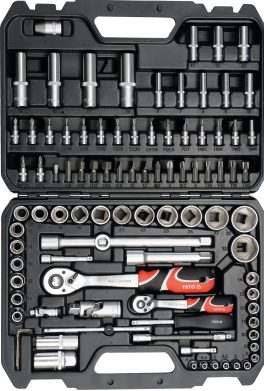 Trusă tubulare 1/2 - 1/4" 94 piese (cod: YT-12681) (cod: YT-12681)