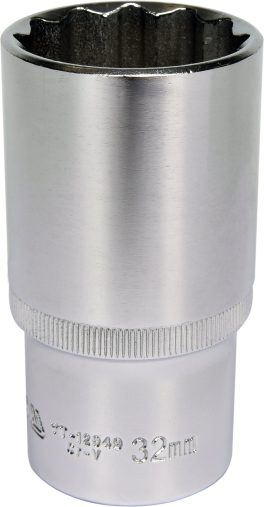 Cheie tubulară bihexagonală 1/2" 32 mm adâncă (cod: YT-12949) (cod: YT-12949)