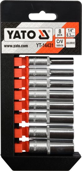 Set 8 chei tubulare 1/4" (cod: YT-14431) (cod: YT-14431)