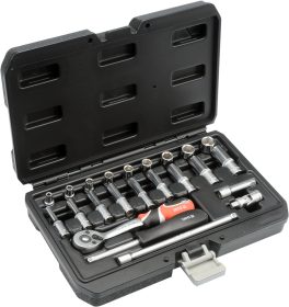 Trusă tubulare + antrenor 1/4" 23 buc (cod: YT-14451) (cod: YT-14451) - imagine 2