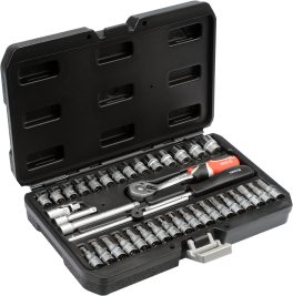 Trusă tubulare + antrenor 1/4" 38 buc CR-V (cod: YT-14471) (cod: YT-14471) - imagine 2