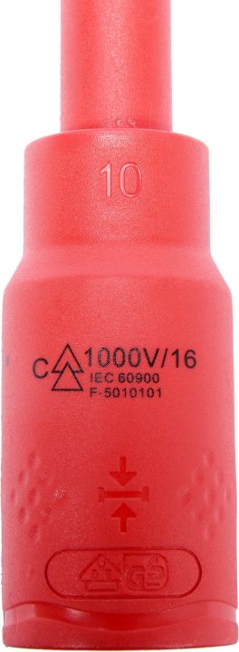 Bit hex 10 mm cu adaptor 1/2" 120 mm VDE (cod: YT-21089) (cod: YT-21089) - imagine 3