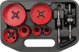 SET CAROTE PENTRU ELECTRICIENI 8 BUCATI, 22-73MM (cod: YT-3380) (cod: YT-3380)