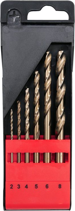 Set 6 burghie 2 - 8 mm din cobalt (cod: YT-41602) (cod: YT-41602)