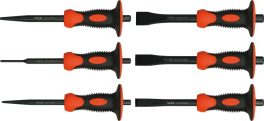 Set dălți și punctatori cu mâner de protecție 6 buc(cod: YT-4710) (cod: YT-4710)