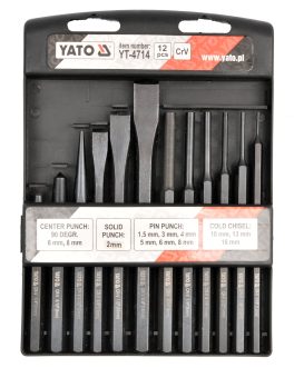 Set dălți de impact 12 buc (cod: YT-4714) (cod: YT-4714)