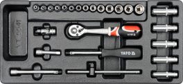 Trusă chei tubulare și antrenor 1/4" pentru dulap (cod: YT-5541)