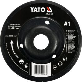 DISC RASPEL LEMN, DEPRESAT, 125X22.2MM, NR1 (cod: YT-59168)