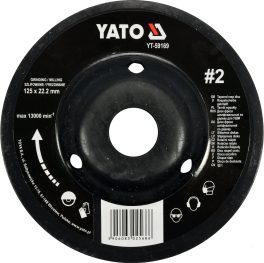 DISC RASPEL LEMN, DEPRESAT, 125X22.2MM, NR2 (cod: YT-59169)