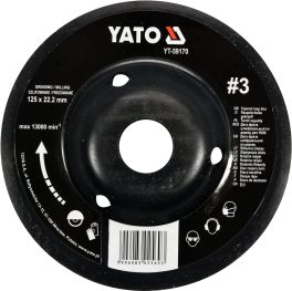 Disc rașpel pentru lemn depresat 125 x 22.2 mm nr. 3 (cod: YT-59170)
