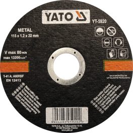Disc debitat metale 115 x 1,2 x 22mm (cod: YT-5920)