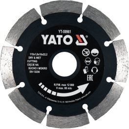DISC DIAMANTAT SEGMENTAT, 115X22.2X1.8MM (cod: YT-59961)