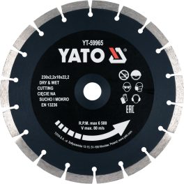 DISC DIAMANTAT SEGMENTAT, 230X22.2X2.2MM (cod: YT-59965)