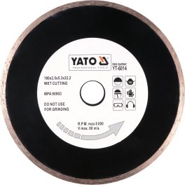 DISC DIAMANTAT CU LAMA CONTINUA (PENTRU CERAMICA, STICLA, PORTELAN) 180 MM (cod: YT-6014)