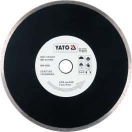 DISC DIAMANTAT CU LAMA CONTINUA (PENTRU CERAMICA, STICLA, PORTELAN) 230 MM (cod: YT-6015)