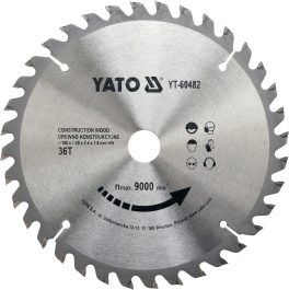 Disc circular lemn, 180 x 20 x 2.4 mm, 36 dinți(cod: YT-60482)