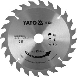 Disc circular pentru lemn 160X24TX20 mm Yato YT-60551 (cod: YT-60551)