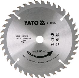 Disc circular pentru lemn 170 x 16 x 2.2 mm (cod: YT-60583)