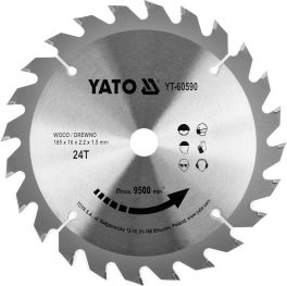 Disc circular pentru lemn 165 x 24T x 16 mm (cod: YT-60590)